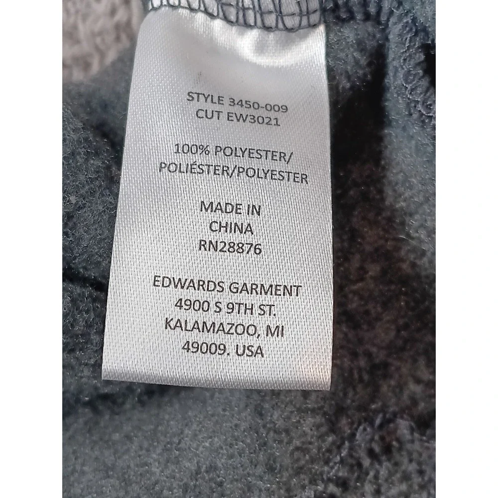 Edwards Charcoal Cozy Fleece Full Zip Jacket 2XL U.S.‎ Renal Care Workwear